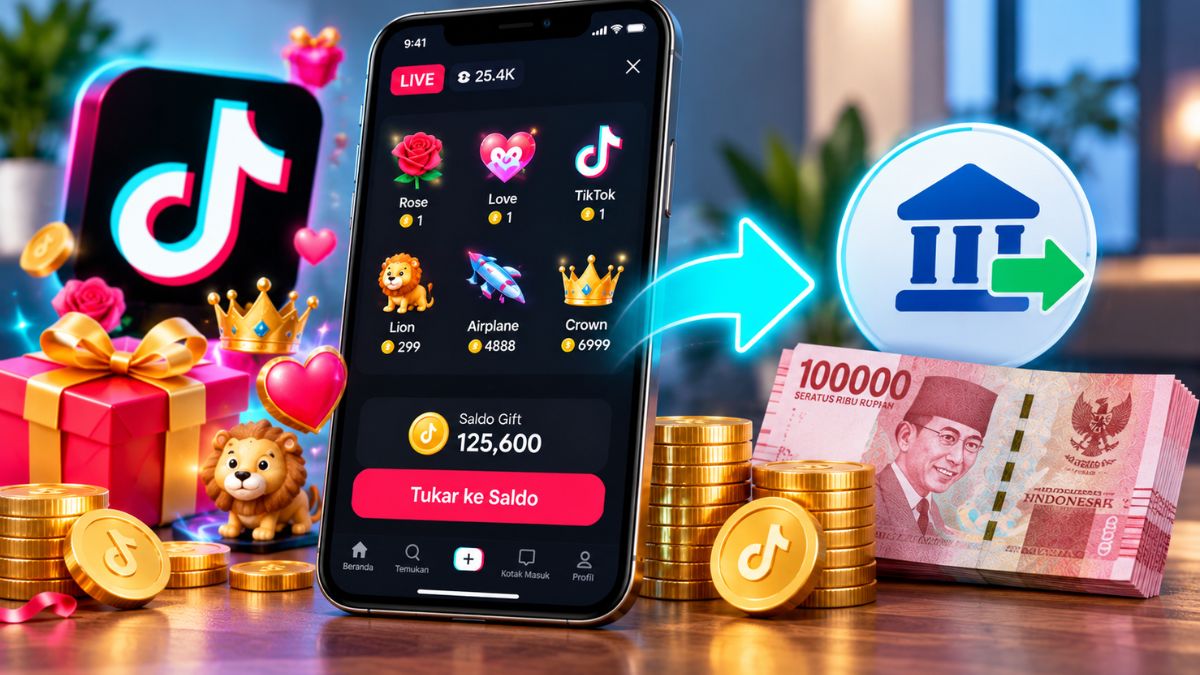 Cara Menukar Gift TikTok Menjadi Saldo ke Rekening, Cek Syaratnya