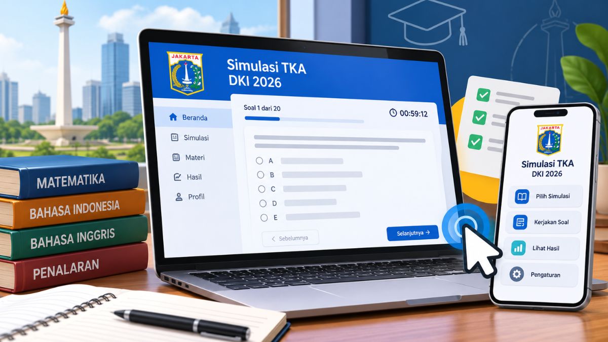 Cara Simulasi TKA DKI 2026, Cek Link Resmi dan Langkah Mengerjakannya