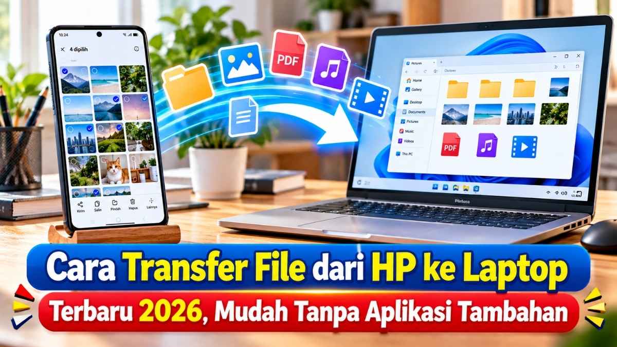 Cara Transfer File dari HP ke Laptop Terbaru 2026, Mudah Tanpa Aplikasi Tambahan