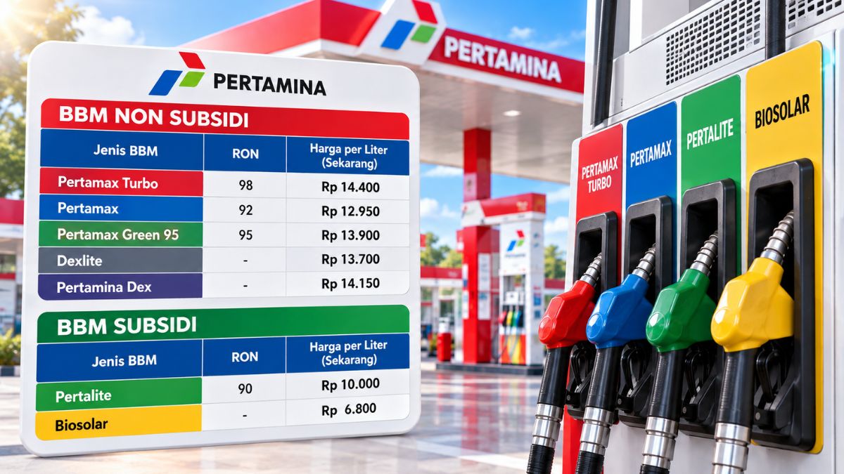 Harga BBM Oktober 2026 Pertamina Tidak Naik, Cek Tarif Subsidi dan Nonsubsidi