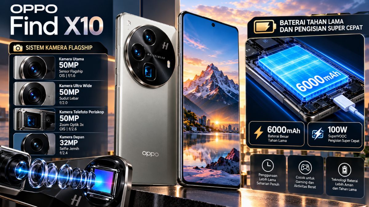 OPPO Find X10 Segera Hadir, Ini Bocoran Spesifikasi Kamera dan Baterainya