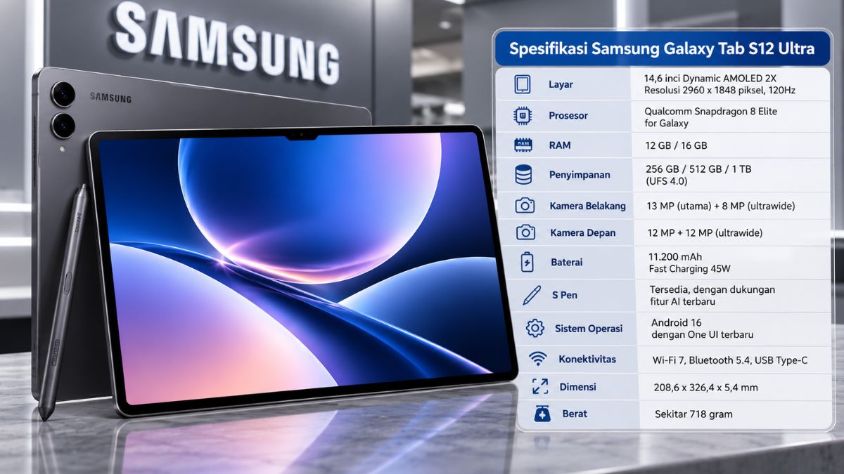 Samsung Galaxy Tab S12 Ultra dan S12+ Resmi Meluncur dengan Teknologi AI Terbaru