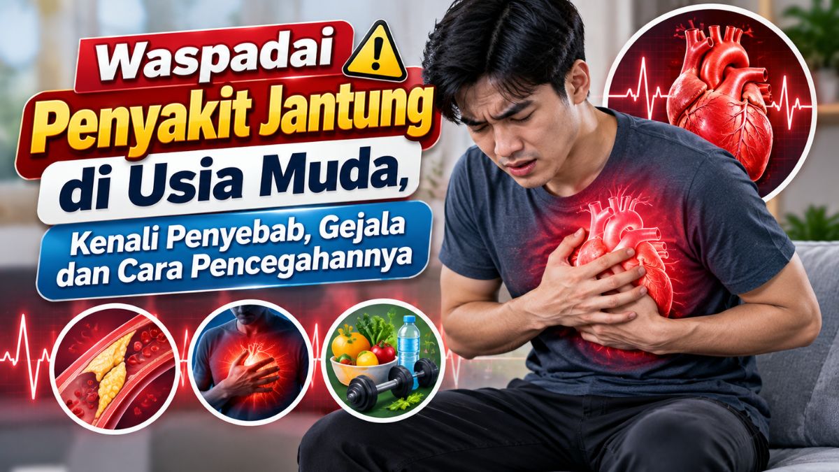 Waspadai Penyakit Jantung di Usia Muda, Kenali Penyebab, Gejala dan Cara Pencegahannya